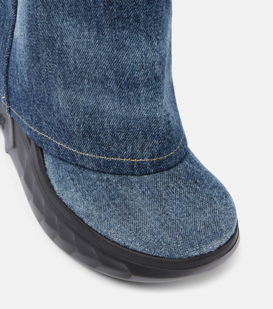 Givenchy Shark Lock Biker denim ankle boots