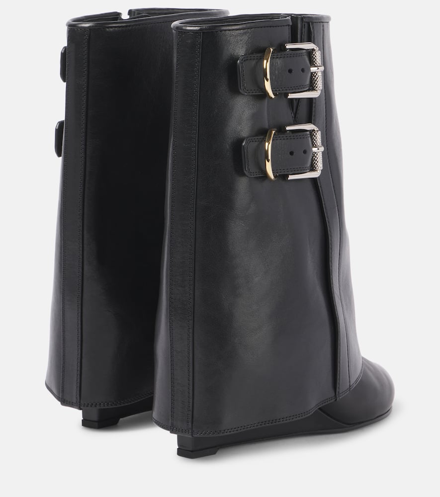 Givenchy Shark Lock Buckles leather ankle boots