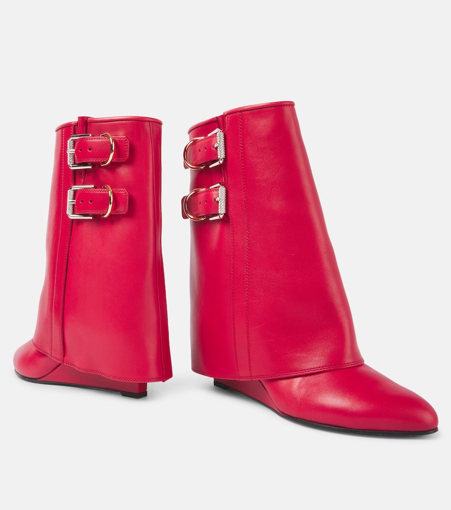 Givenchy Shark Lock Buckles leather ankle boots