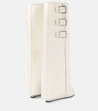 Givenchy Shark Lock Buckles leather knee-high boots