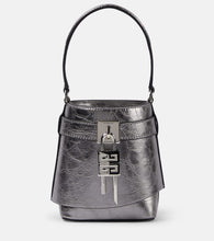 Givenchy Shark Lock Micro metallic leather bucket bag. Shop Givenchy Shoulder Bags for women now.