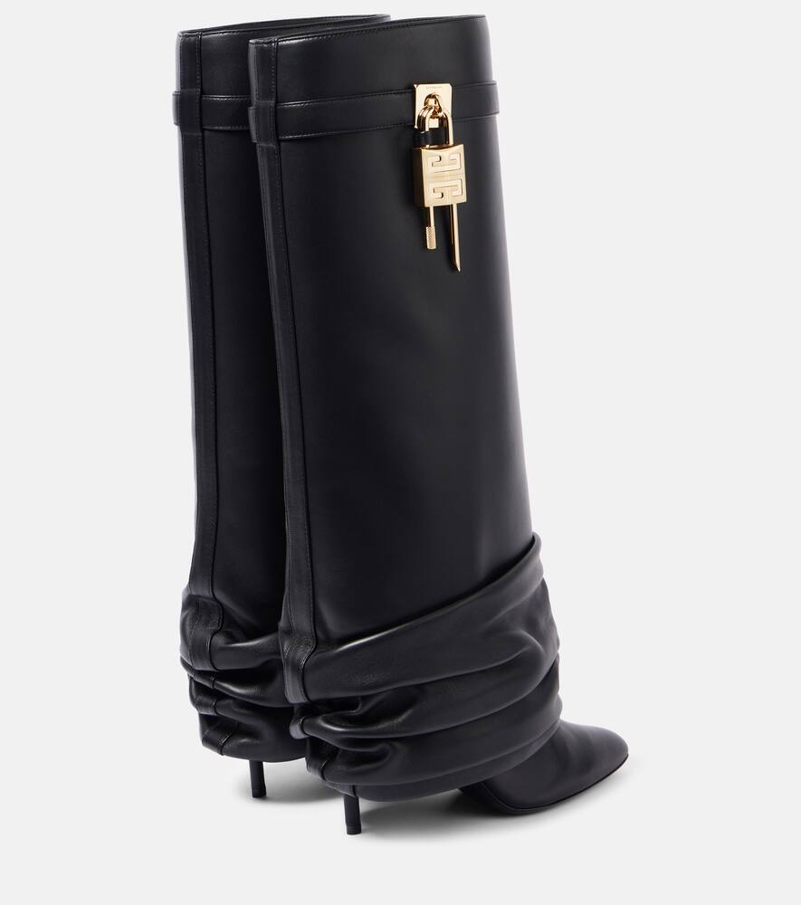 Givenchy Shark Lock Stiletto leather knee-high boots