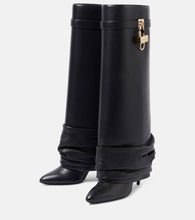 Givenchy Shark Lock Stiletto leather knee-high boots