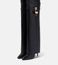 Givenchy Shark Lock Stiletto leather over-the-knee boots