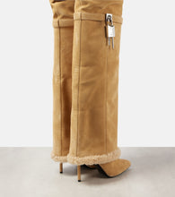 Givenchy Shark Lock Stiletto suede over-the-knee boots
