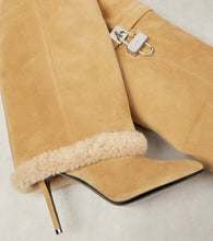 Givenchy Shark Lock Stiletto suede over-the-knee boots