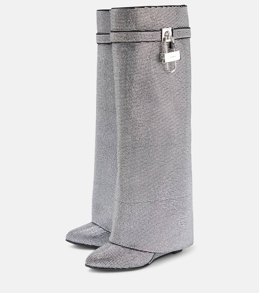 Givenchy Shark Lock Strass knee-high boots