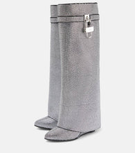 Givenchy Shark Lock Strass knee-high boots