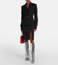 Givenchy Shark Lock croc-effect leather knee-high boots