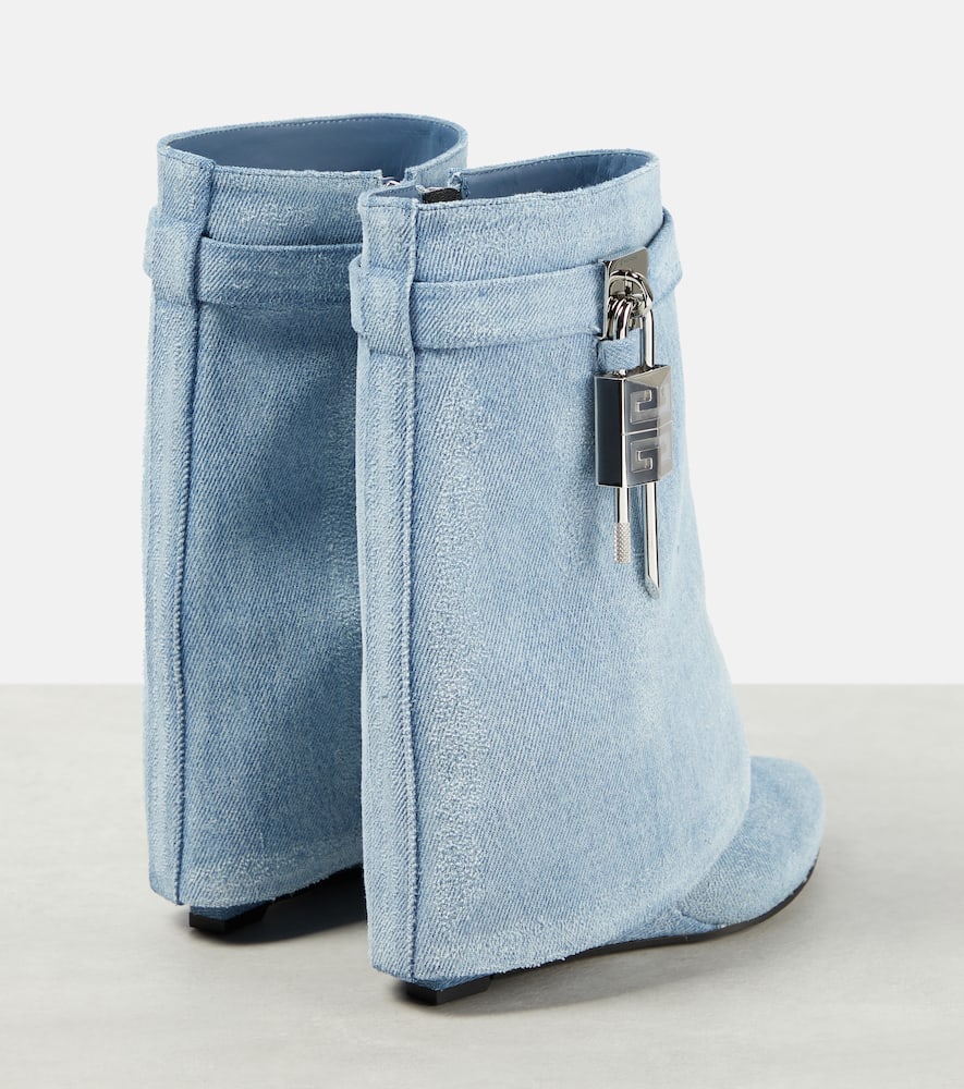 Givenchy Shark Lock denim ankle boots