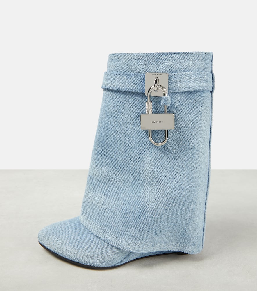 Givenchy Shark Lock denim ankle boots