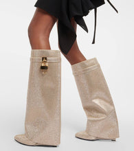 Givenchy Shark Lock embellished knee-high boots