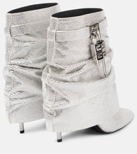 Givenchy Shark Lock embellished satin ankle boots