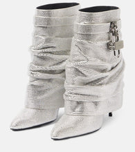 Givenchy Shark Lock embellished satin ankle boots