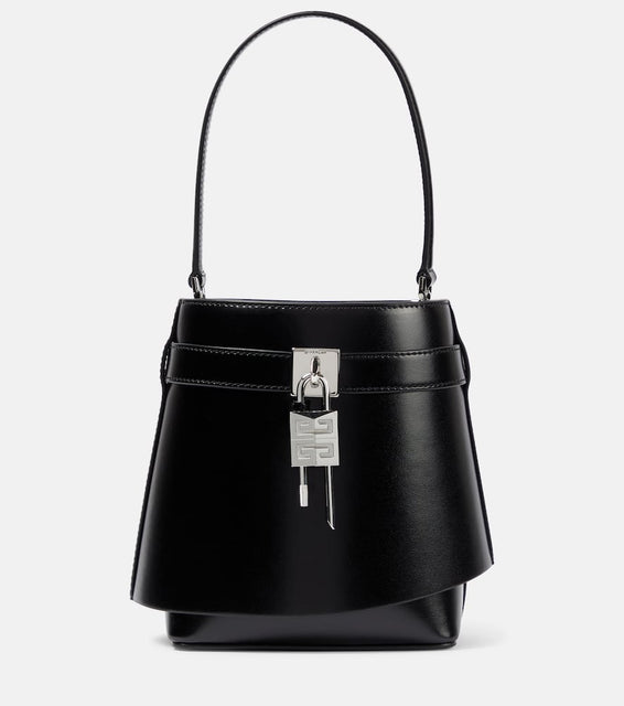 Givenchy Shark Lock leather bucket bag. Shop Givenchy Top-Handle Bags for women now.