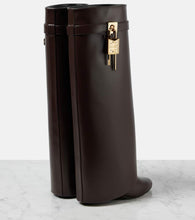 Givenchy Shark Lock leather knee-high boots