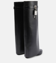 Givenchy Shark Lock leather knee-high boots
