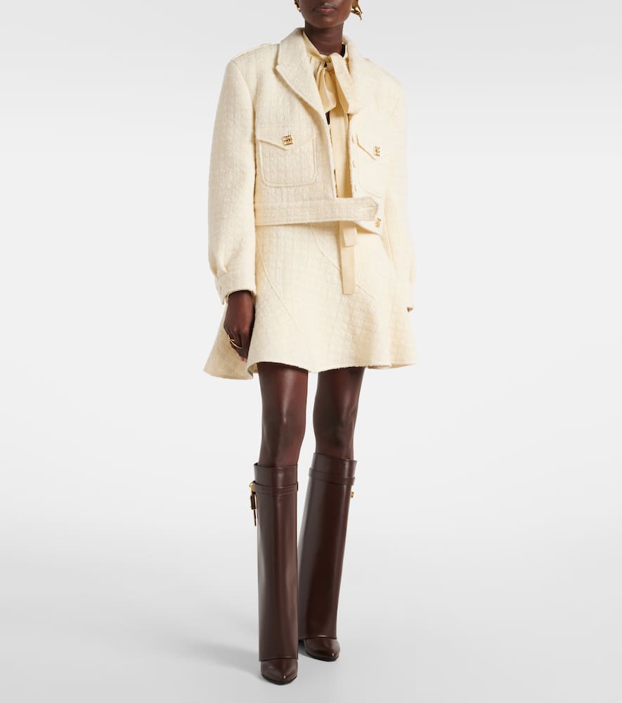 Givenchy Shark Lock leather knee-high boots