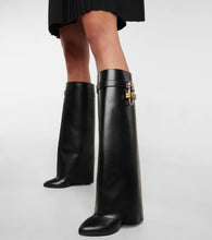 Givenchy Shark Lock leather knee-high boots