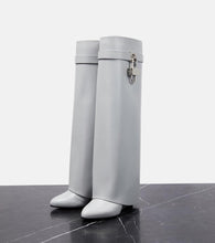 Givenchy Shark Lock leather knee-high boots