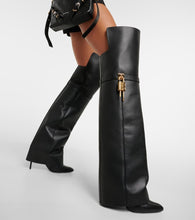 Givenchy Shark Lock leather over-the-knee boots