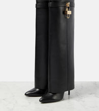 Givenchy Shark Lock leather over-the-knee boots