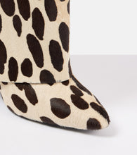 Givenchy Shark Lock leopard-print pony hair knee-high boots
