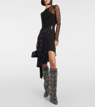 Givenchy Shark Lock snake-effect knee-high boots