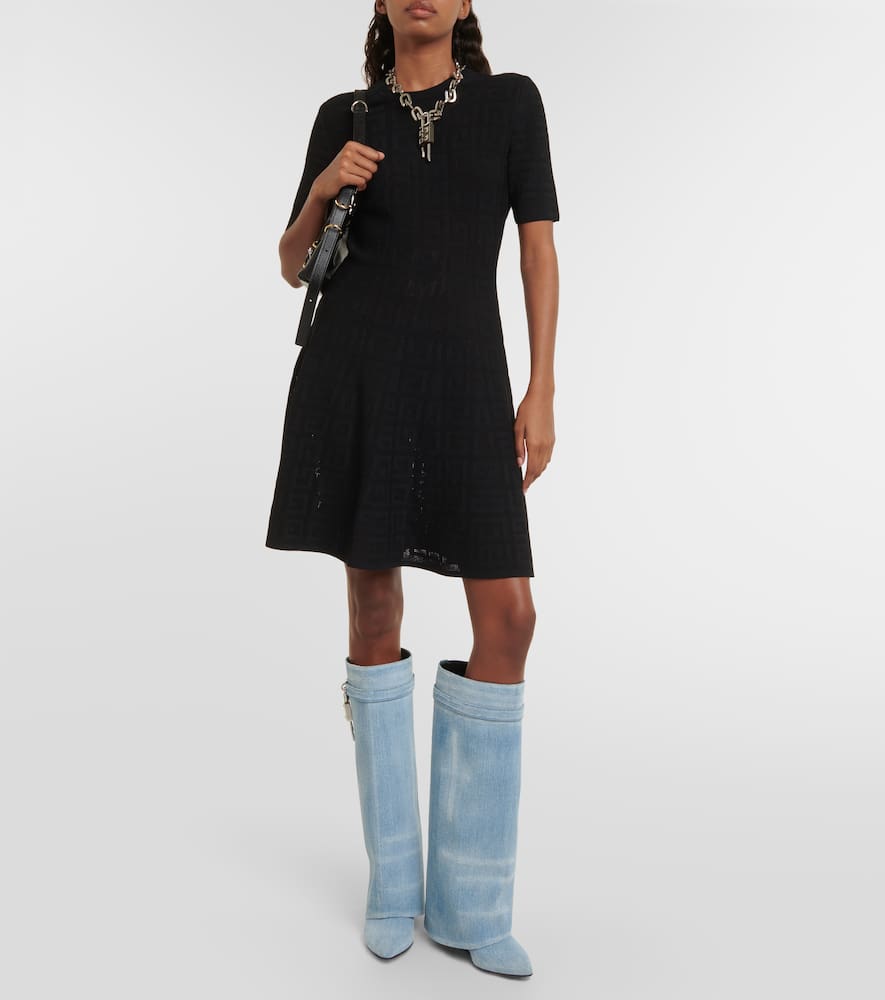 Givenchy Shark Lock washed denim boots