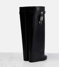 Givenchy Shark Lock wide-fit leather knee-high boots