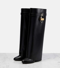 Givenchy Shark Lock wide-fit leather knee-high boots