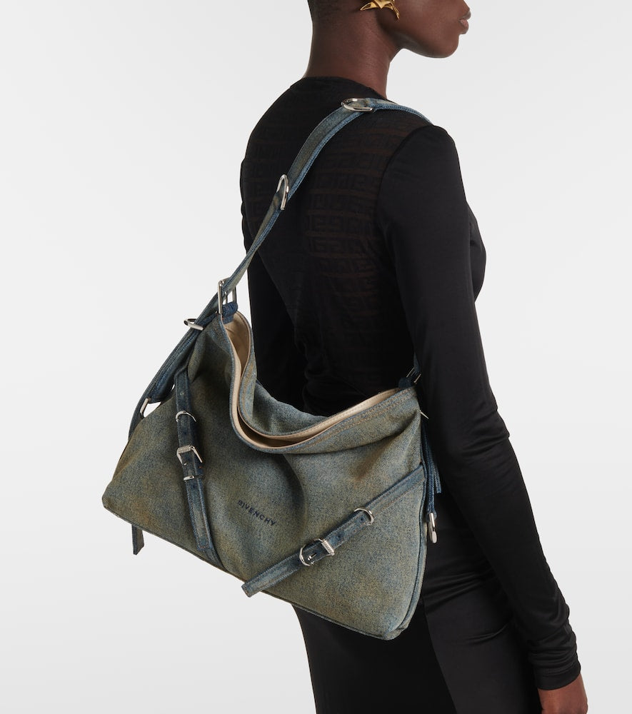 Givenchy Voyou Medium denim shoulder bag