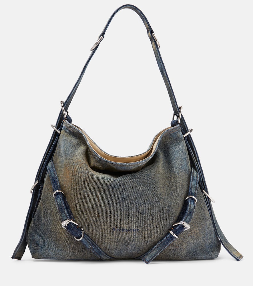 Givenchy Voyou Medium denim shoulder bag. Shop Givenchy Shoulder Bags for women now.