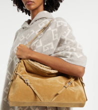 Givenchy Voyou Medium suede and shearling shoulder bag