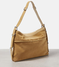 Givenchy Voyou Medium suede and shearling shoulder bag