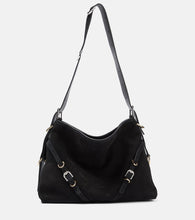 Givenchy Voyou Medium suede shoulder bag. Shop Givenchy Shoulder Bags for women now.