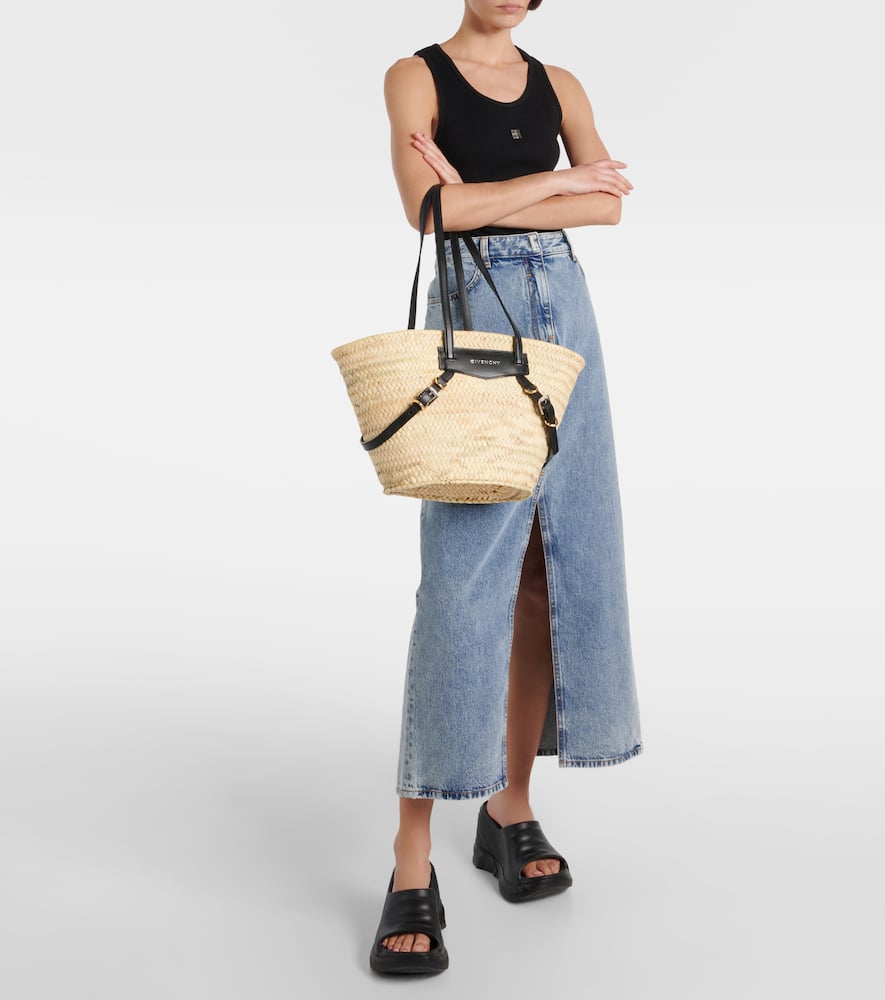 Givenchy Voyou Small raffia basket bag