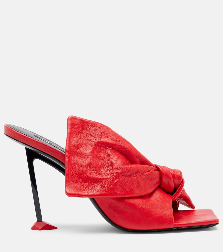 Givenchy Boudoir Bow leather mules in Red - Heeled Sandals