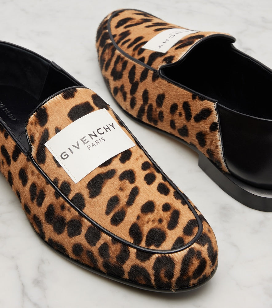 Givenchy Label leopard-print calf hair loafers (Multicoloured) - Loafers
