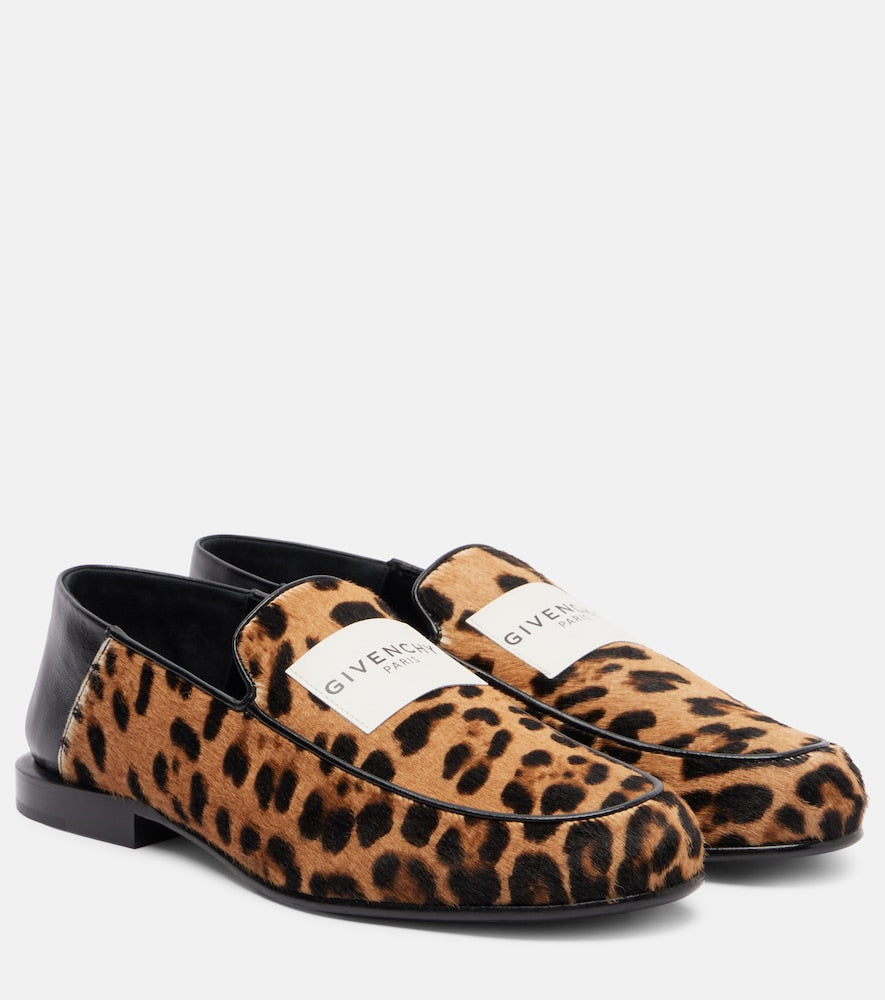 Givenchy Label leopard-print calf hair loafers (Multicoloured) - Loafers