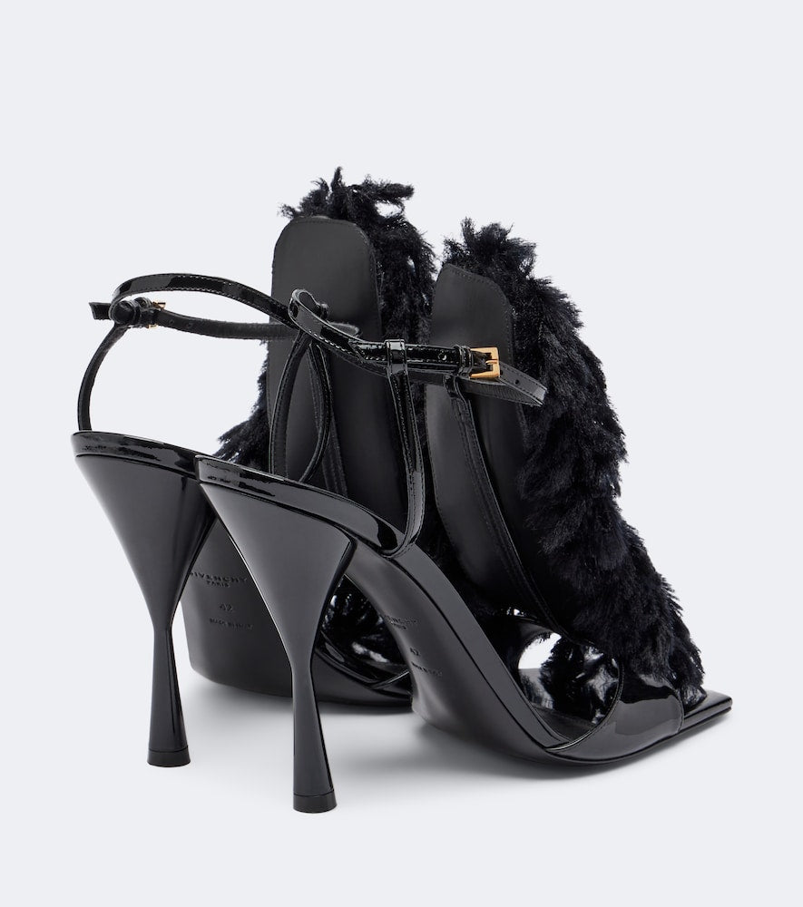 Givenchy Pompom leather sandals - Black High-Heel Sandals