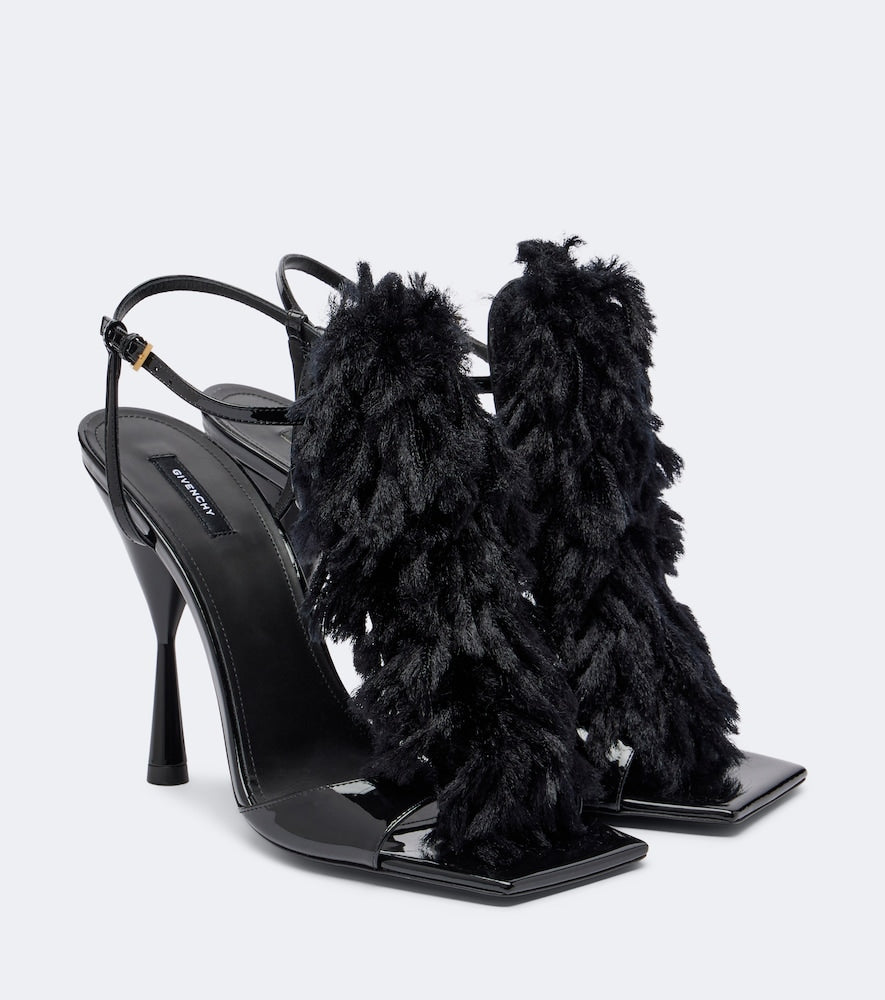 Givenchy Pompom leather sandals - Black High-Heel Sandals