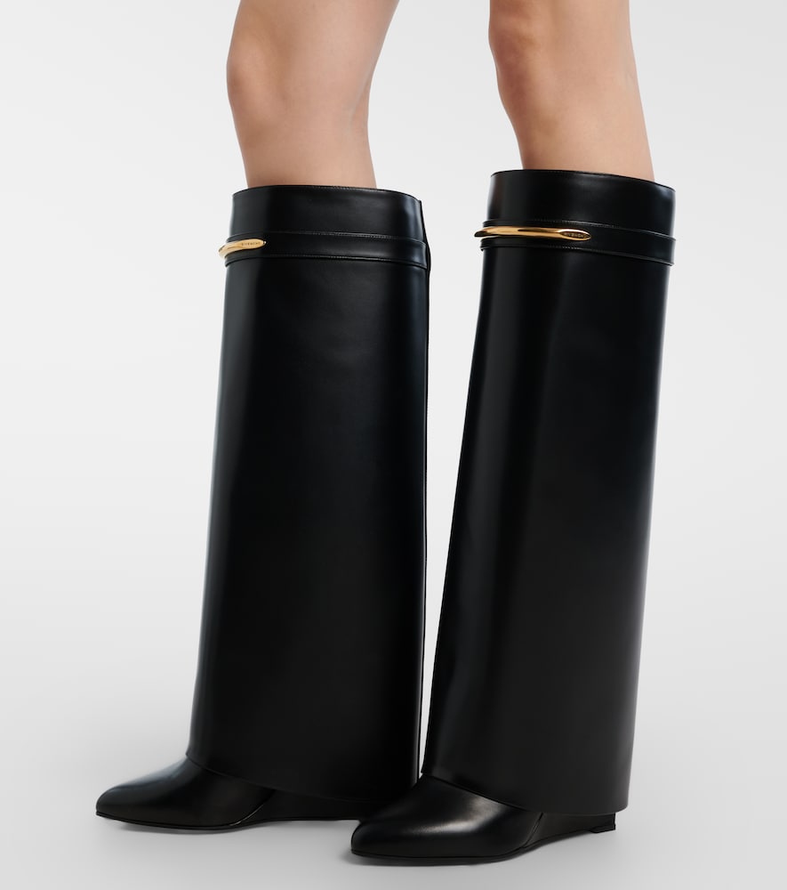 Givenchy Shark leather knee-high boots - Black Knee-high Boots