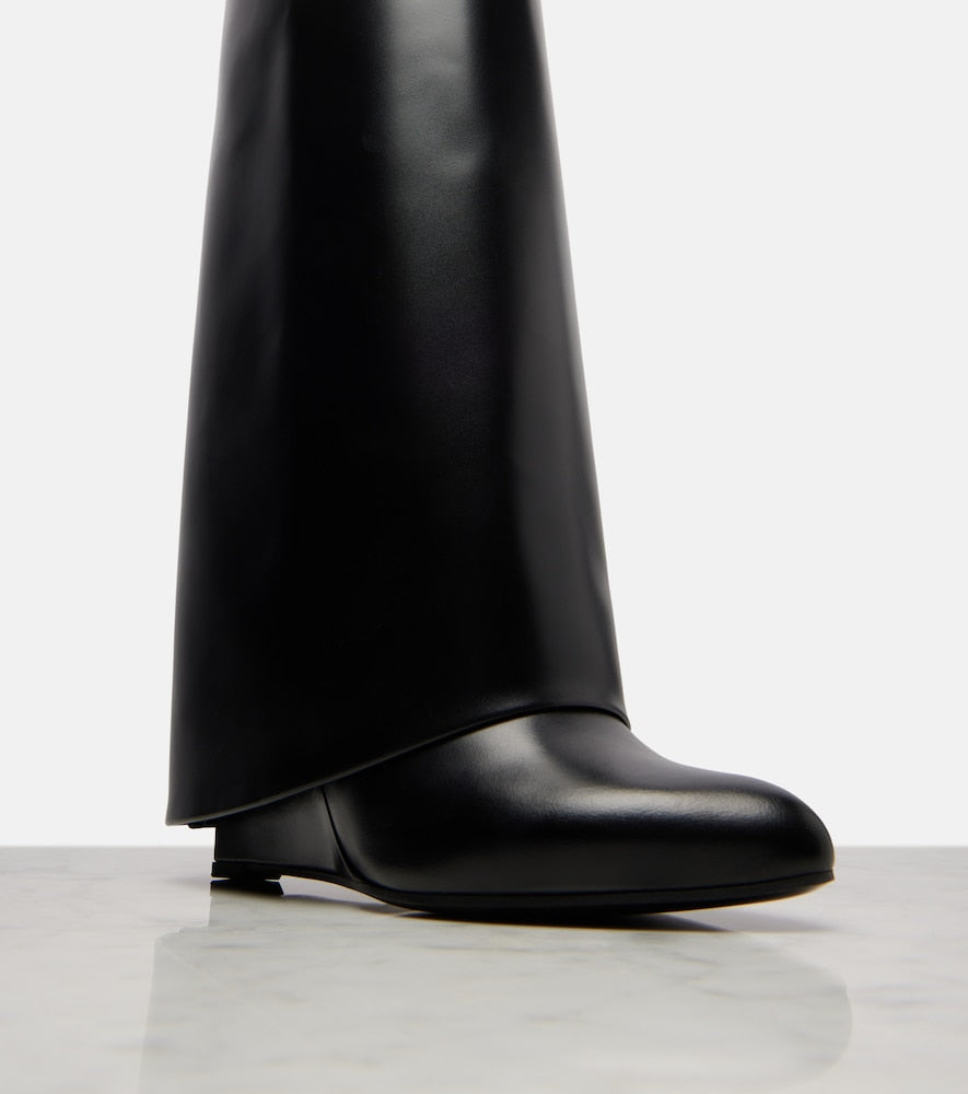 Givenchy Shark leather knee-high boots - Black Knee-high Boots