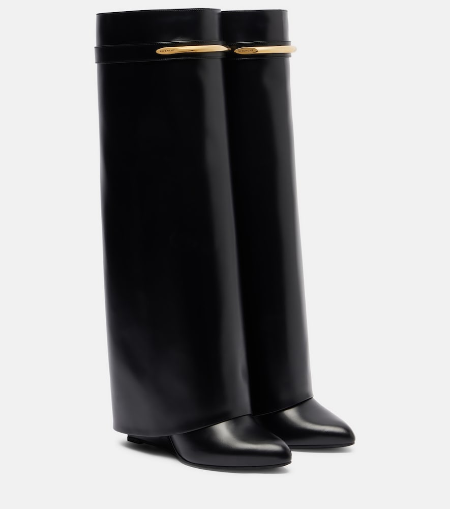 Givenchy Shark leather knee-high boots - Black Knee-high Boots