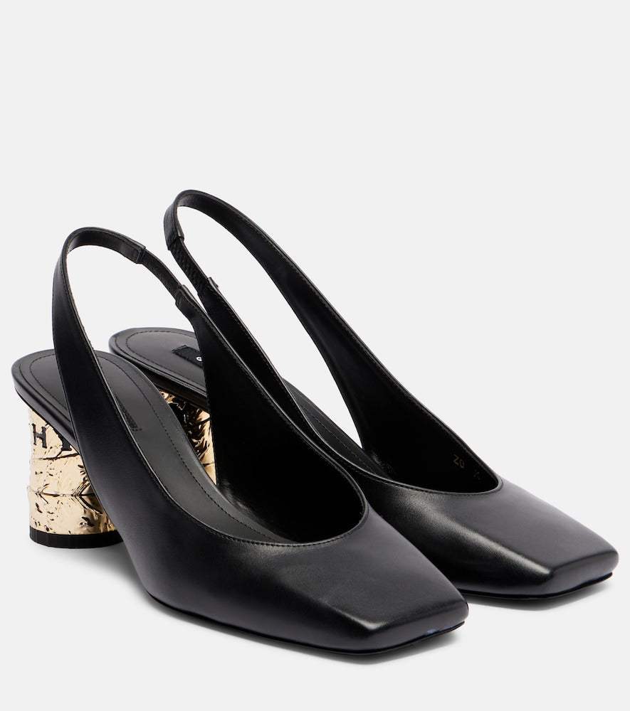 Givenchy Tape 65 leather slingback pumps in Black - Mid Heel Pumps