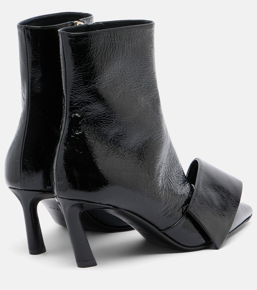 Black Givenchy Twisted Ribbon leather ankle boots - Mid Heel Boots