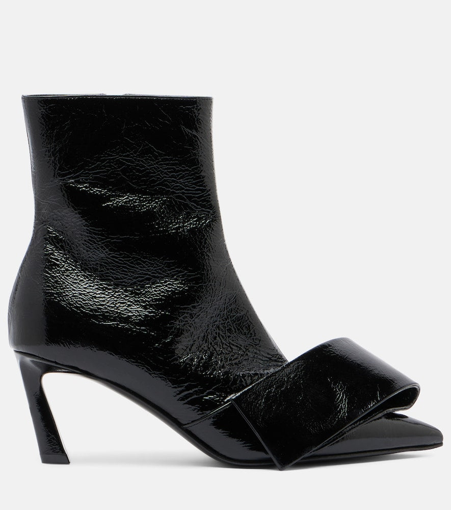 Black Givenchy Twisted Ribbon leather ankle boots - Mid Heel Boots