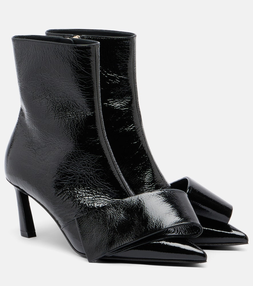 Black Givenchy Twisted Ribbon leather ankle boots - Mid Heel Boots