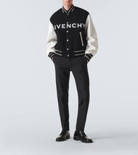 Givenchy Wool-blend and leather bomber jacket